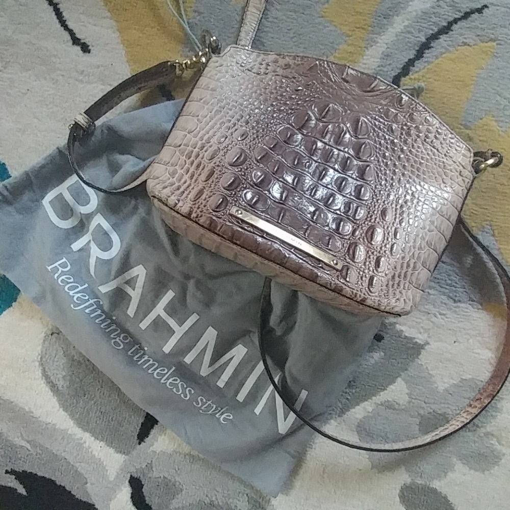 Brahmin crocodile mini Duxbury purse